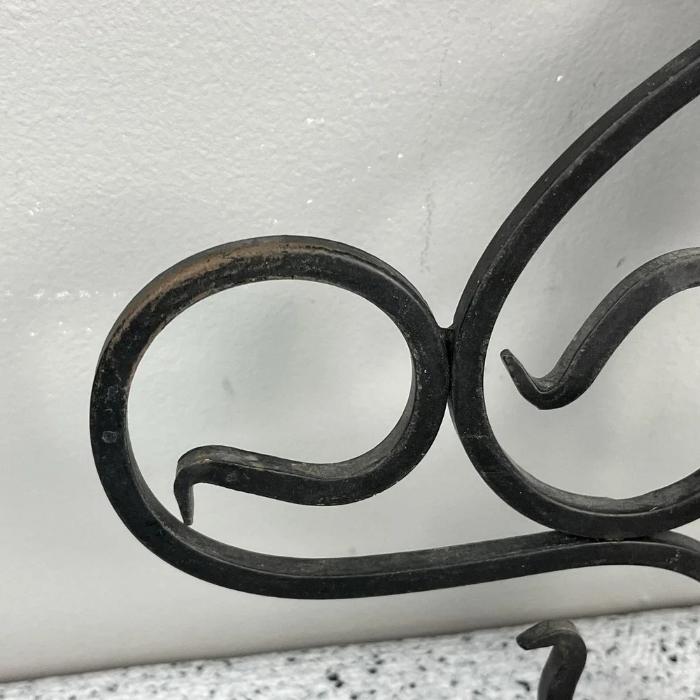Vintage Black‎ Metal Celestial Sun Wall Sconce Candle Holder Whimsy Gothic